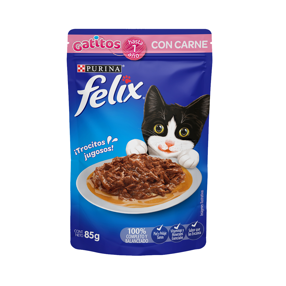 comida para gato felix gatitos sabor carne