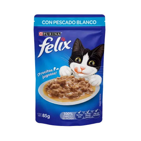 comida para gato felix classic sabor pescado blanco