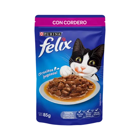 comida para gato felix classic sabor cordero