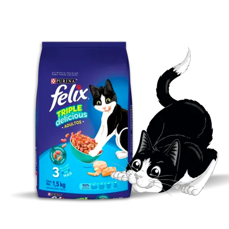 comida para gato felix gatitos sabor pollo