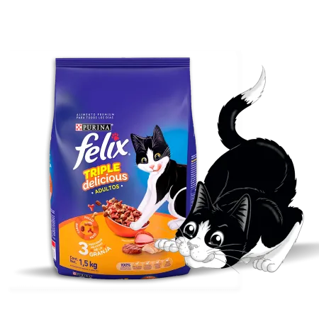 comida para gato felix gatitos sabor pollo